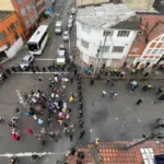 Más de 1.200 policías adelantan un megaoperativo en el barrio Santa Fe, en el centro de Bogotá, tras un atentado con granada que dejó un muerto y más de diez heridos - Foto: Cortesía