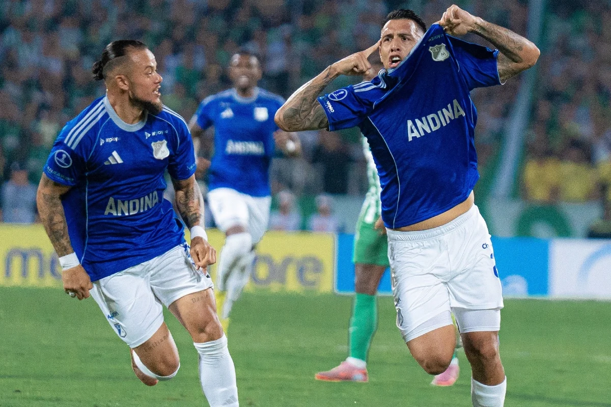 Millonarios venció 3-1 a Atlético Nacional en el estadio Atanasio Girardot y clasificó a la fase de grupos de la Copa Sudamericana 2026 - Foto: @MillosFCoficial